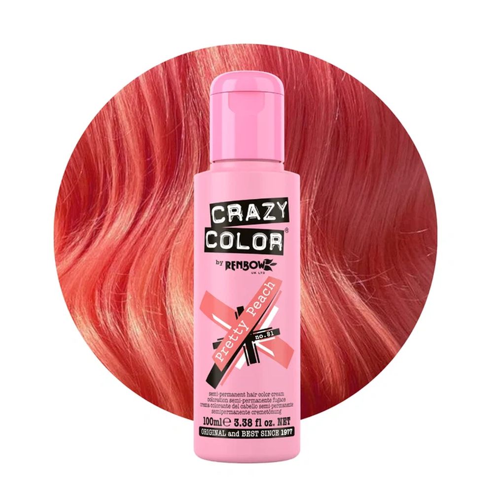 Crazy Color - Pretty Peach Semi permanent hair dye - Peach